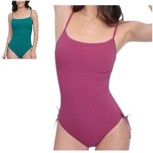 Profile by Gottex C Cup Side Tie Malliot 1 Piece in Plum
